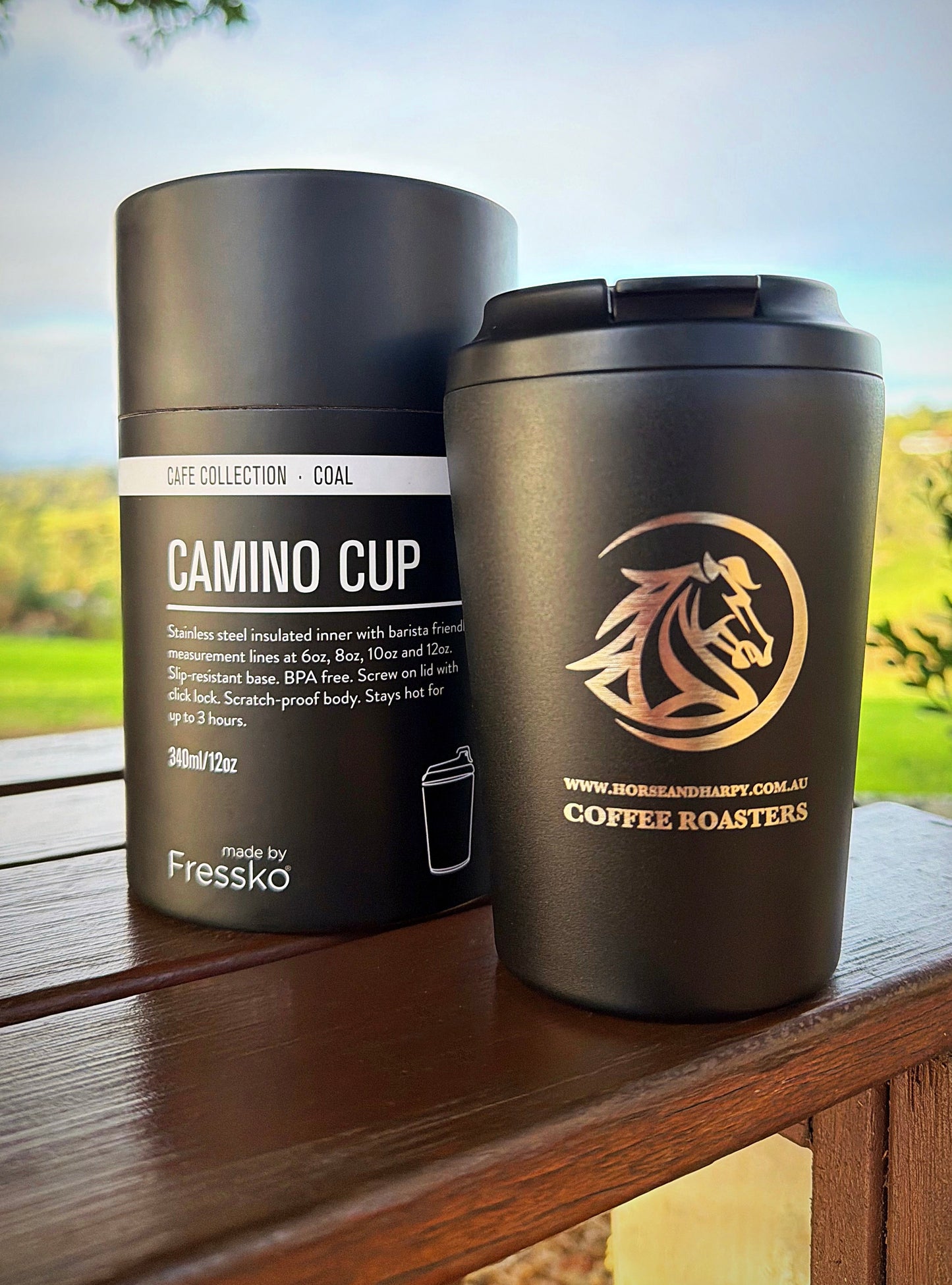 Fressko Keep Cup by Horse and Harpy, reusable coffee mug with click lock lid eco-friendly travel drink container